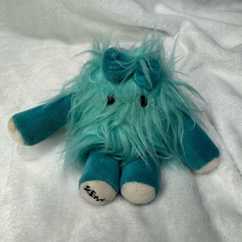 Scentsy Zip the Buddy Clip 5” Plush Candy Crave Scent Aqua Shaggy Monster